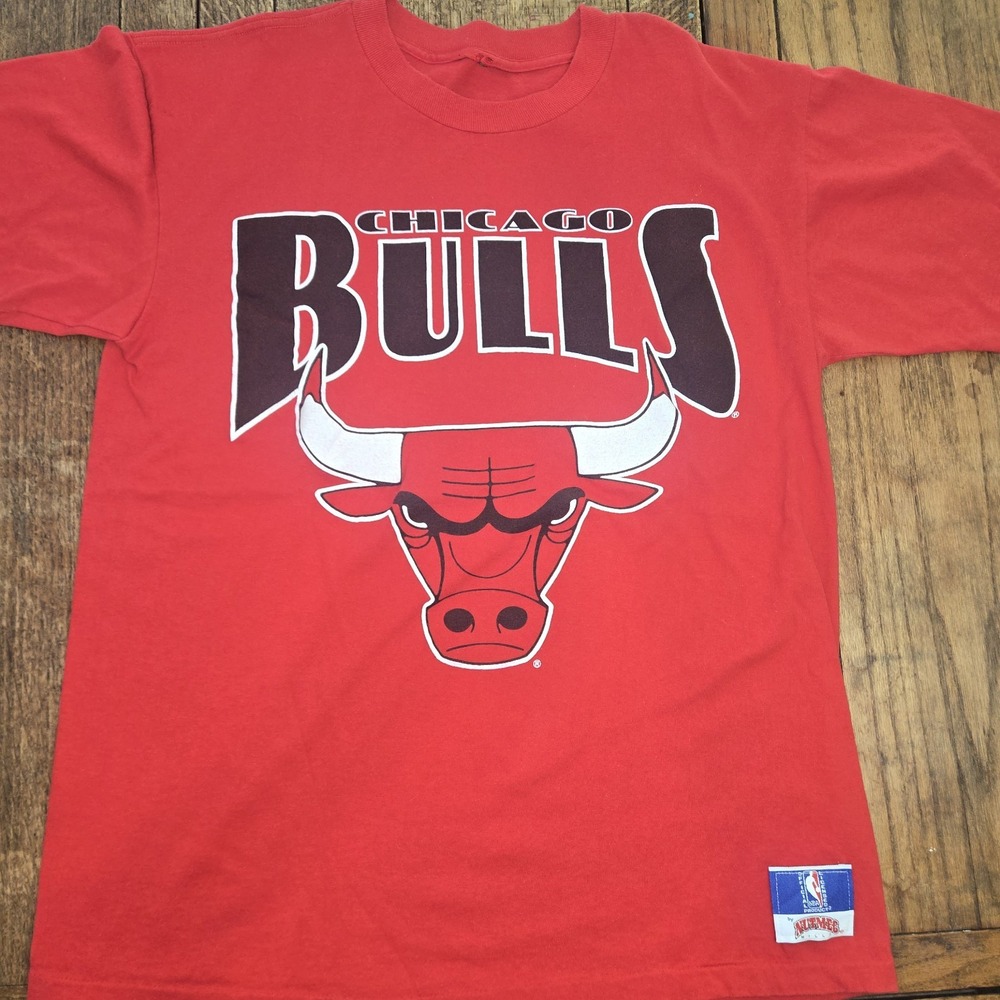 Vintage 90s Chicago Bulls Nutmeg Sz Xl Red T-Shirt Single Stitch Jordan Pippen